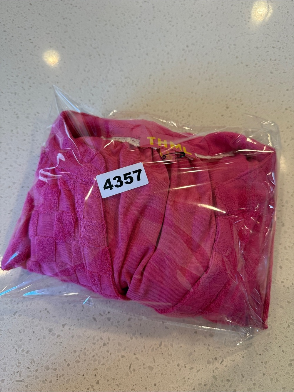 THML Hot Pink Textured Split-Neck Cap Sleeve Top - Picture 13 of 13